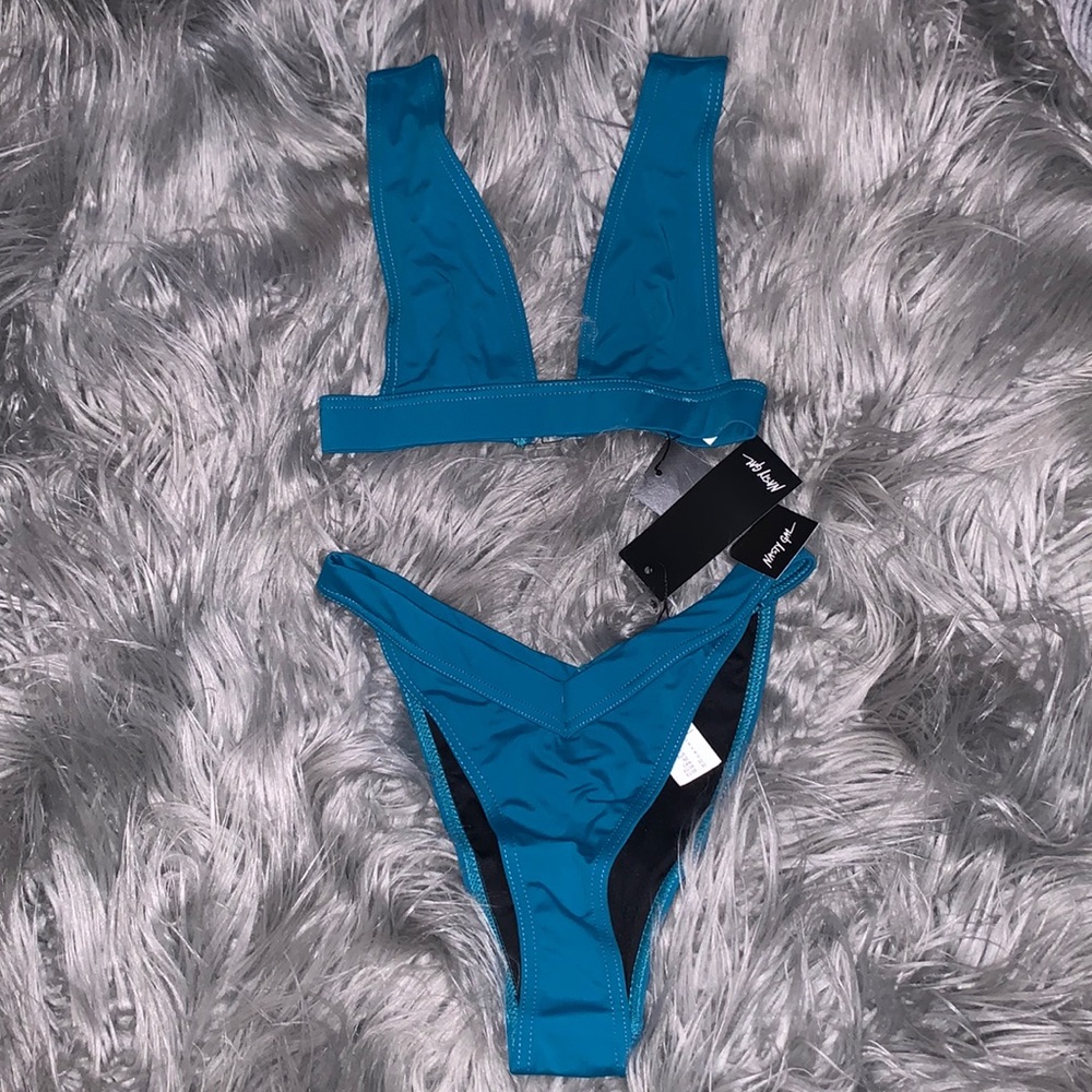 Teal High Waisted Bikini